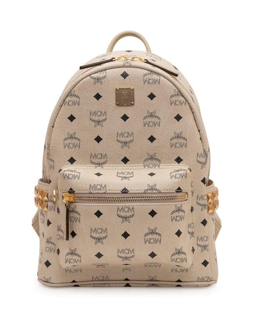 MCM Natural Mini Logo Backpack
