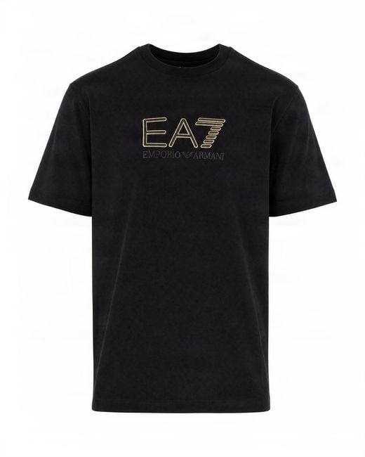 EA7 Black Logo T-Shirt for men