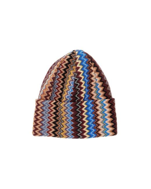 Missoni White Zigzag Knitted Beanie for men