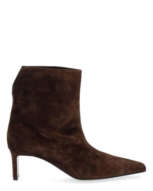 Khaite Brown Essential Leather Boots
