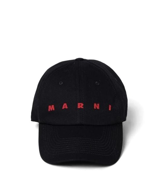 Marni Black Logo Baseball Hat