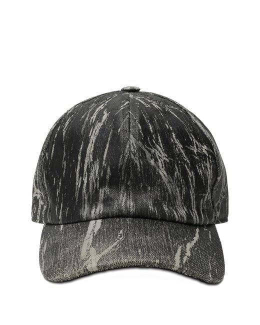 Rick Owens Gray Vintage Waxed Fabric Hat With Adjustable Closure for men