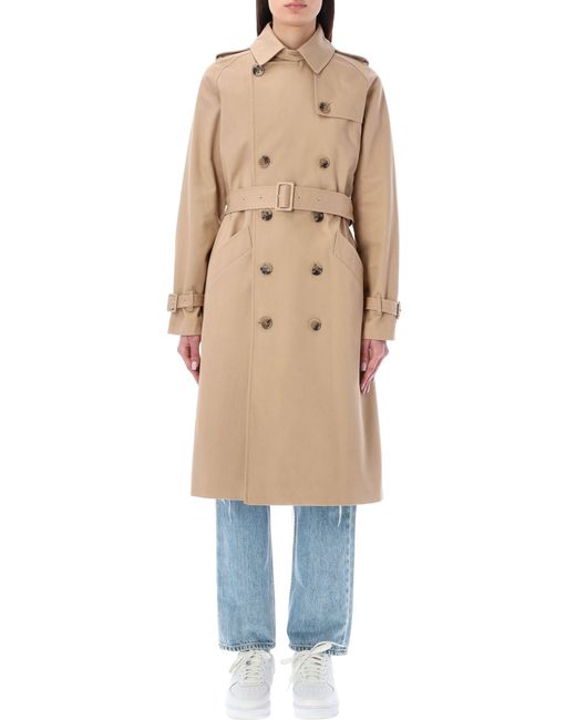 A.P.C. Natural Classic Double-Breasted Trench Jacket