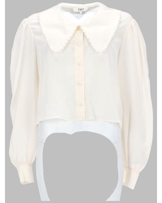 Chloé White Modern Essential Top