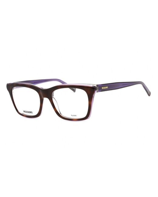 Missoni Multicolor Sleek Rectangular Eyeglasses