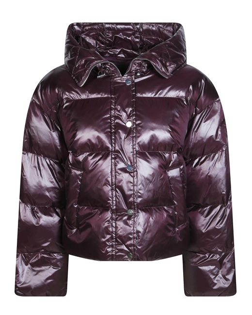 Pinko Purple Textured Padded Jacket