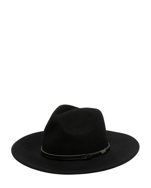 Barbour Black Wool Beanie Hat For