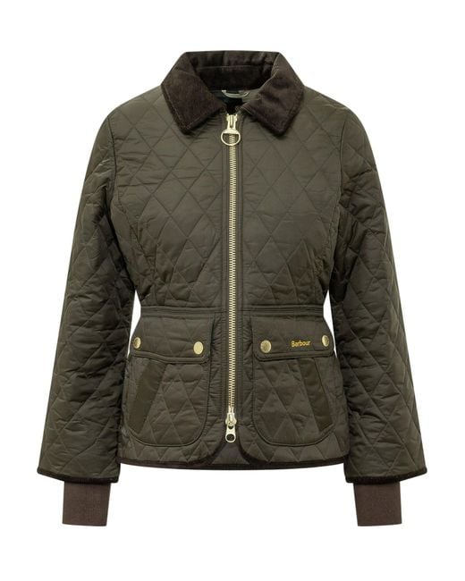 Barbour Green Fitted Beadnell Quilted Jacket