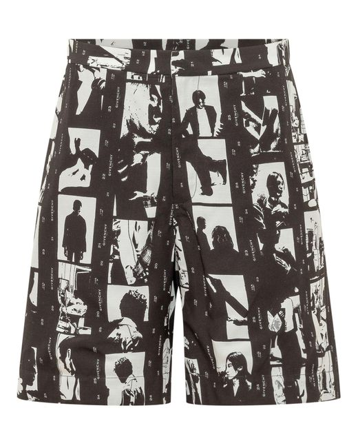 Givenchy Gray Formal Mini Shorts