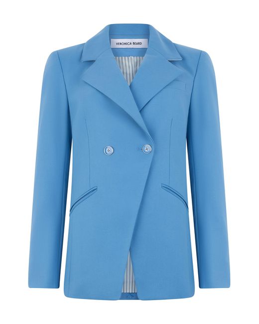 Veronica Beard Blue Linen Blend Blazer