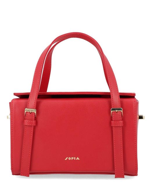 Sofia Structured Top Handle Satchel Bag