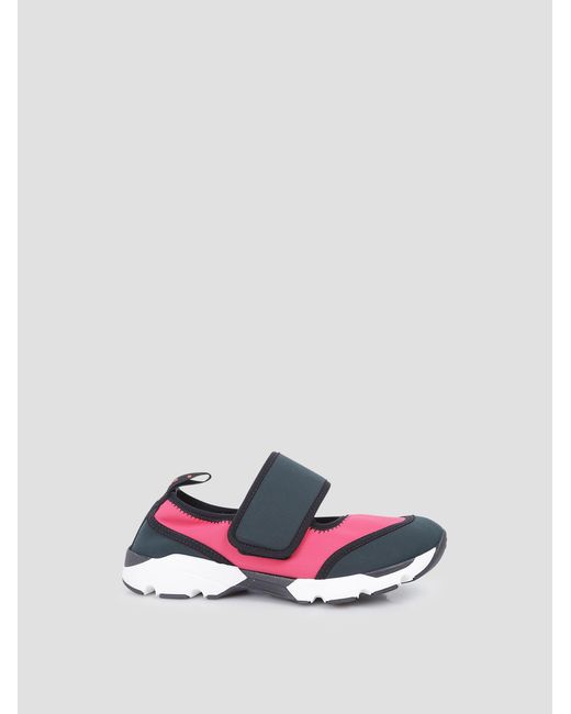 Marni White Touch-Strap Sneakers