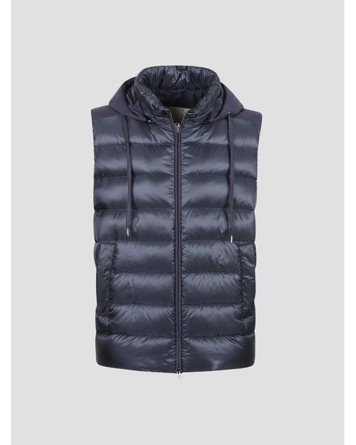 Herno Blue Down Vest Jacket