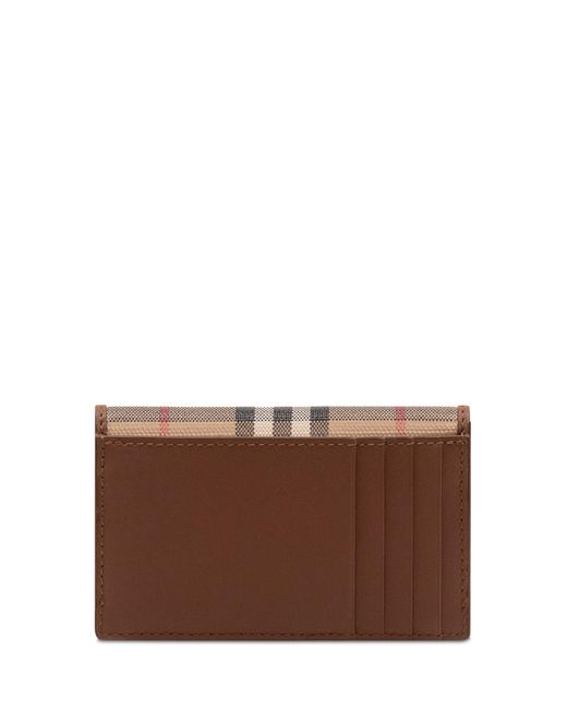 Burberry Brown Flap Card Case With Keyring