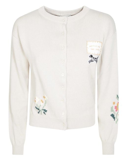 Weekend by Maxmara White Patch Cardigan