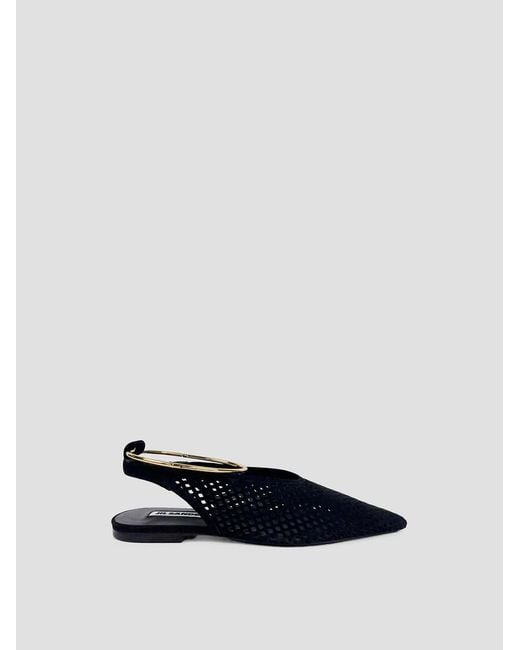 Jil Sander White Slingback Mini Leather Pump