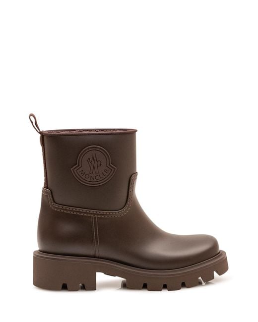 Moncler Brown Kickstream Rainboots