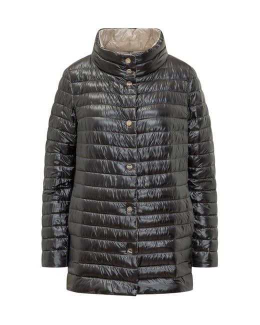 Herno Gray Medium Quilted Down Jacket