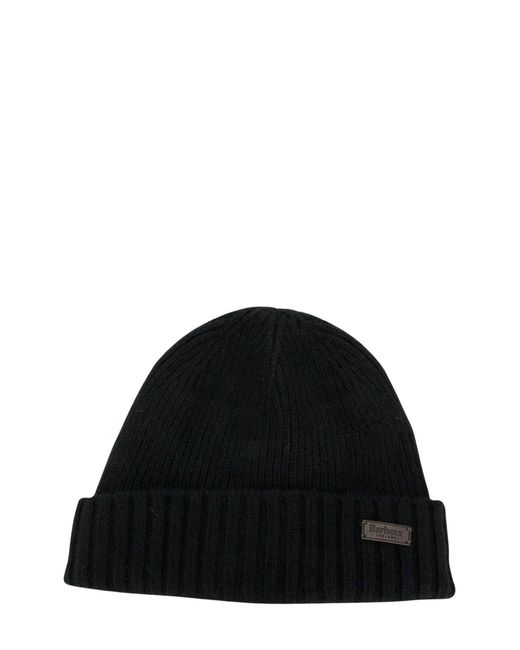 Barbour Black Wool-Blend Hat for men