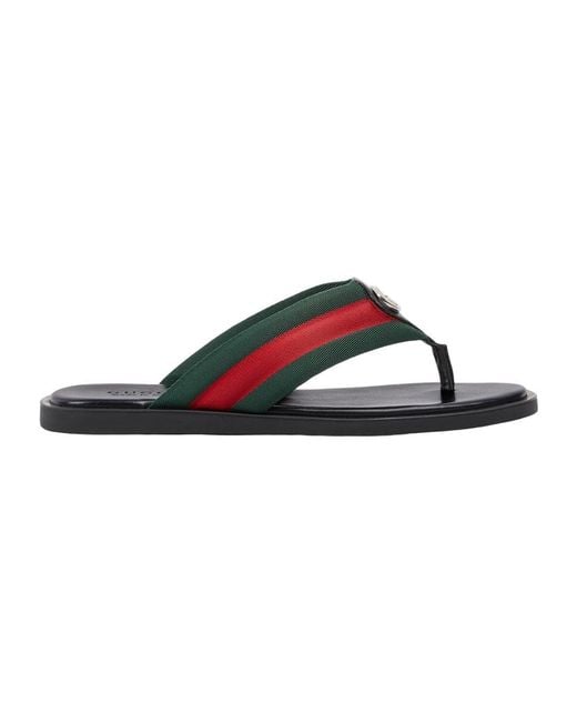 Gucci Blue Thong Sandal With Interlocking G, Uk for men