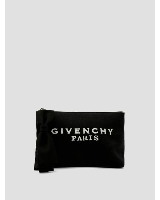 Givenchy Black Logo Pouch Handbag