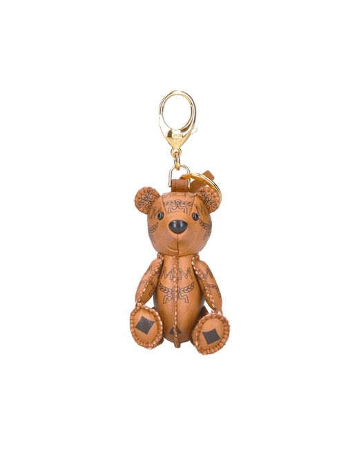 MCM White Teddy Bear Keychain Charm for men