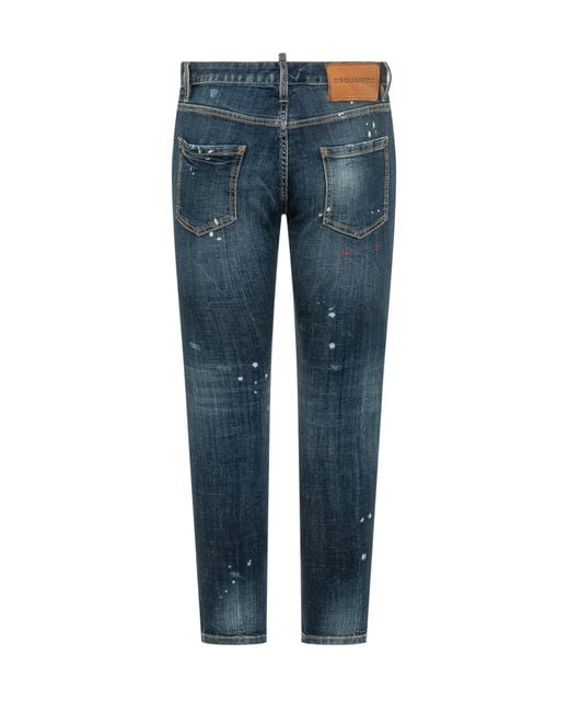 DSquared² Blue Used Effect Mini Jeans