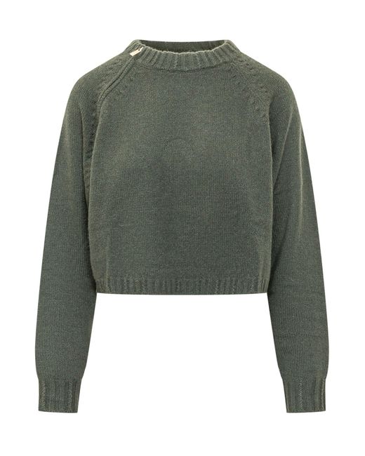 Ba&sh Green Corvy Knit Jumper