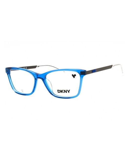 DKNY Blue Sleek Rectangular Eyeglasses For