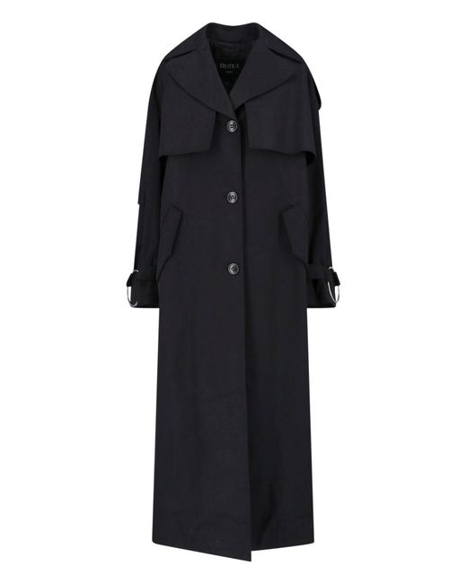 Dondup Black Oversized Trench Coat