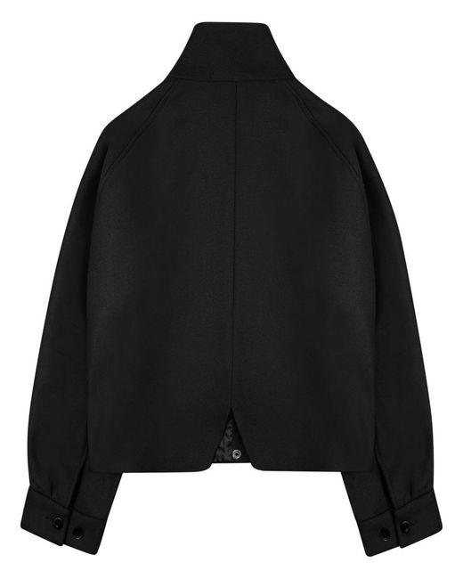 Nine:inthe:morning Black Cropped Bomber Jacket