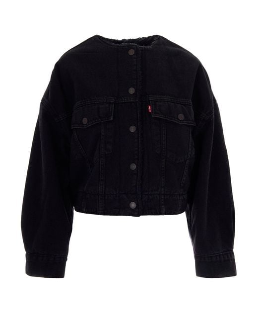 Levi's Black Cropped Denim Jacket