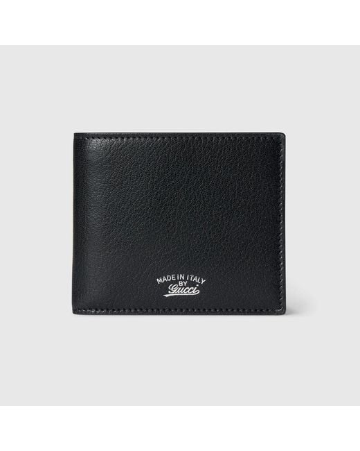 Gucci Black Leather Bifold Wallet for men