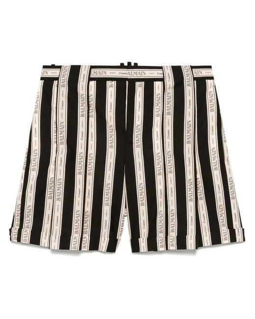 Balmain Black Essential Mini Shorts For for men