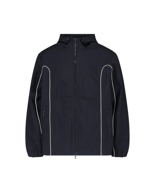 DIESEL Blue Polyamide Jacket for men