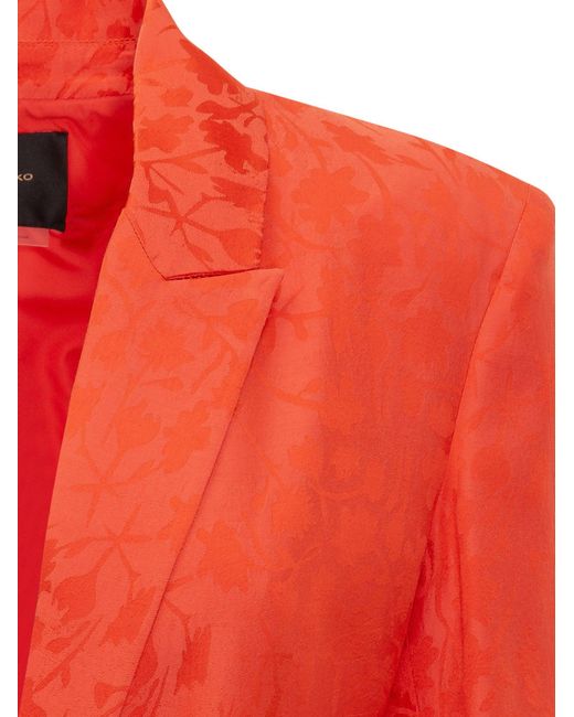 Pinko Orange Chic Belted Blazer Jacket