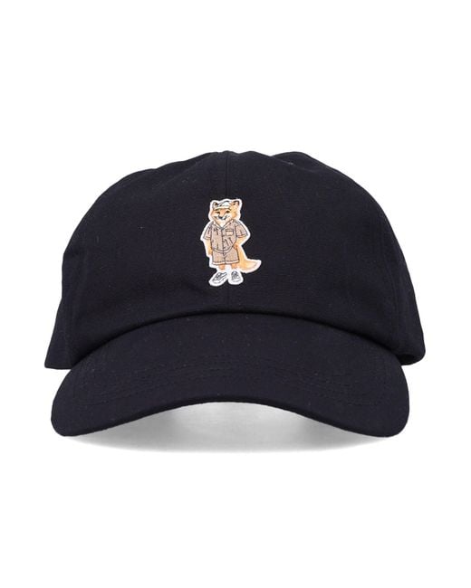 Maison Kitsuné Blue Cotton Hat