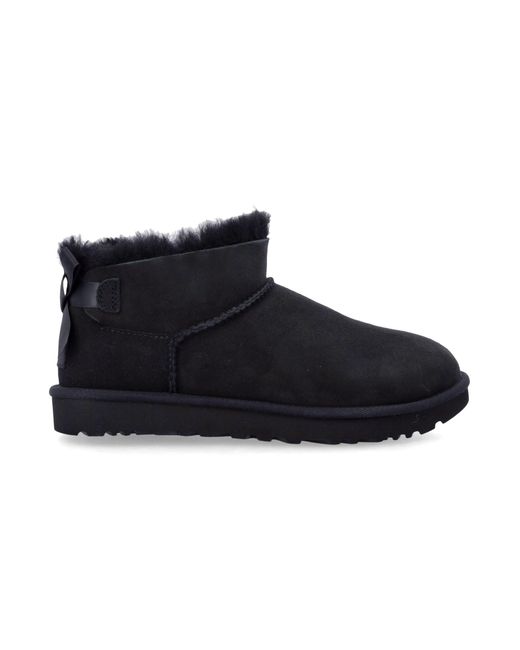 Ugg Black Shearling-Lined Platform Ankle Boots