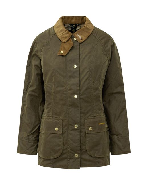 Barbour Green Beadnell Waxed Jacket
