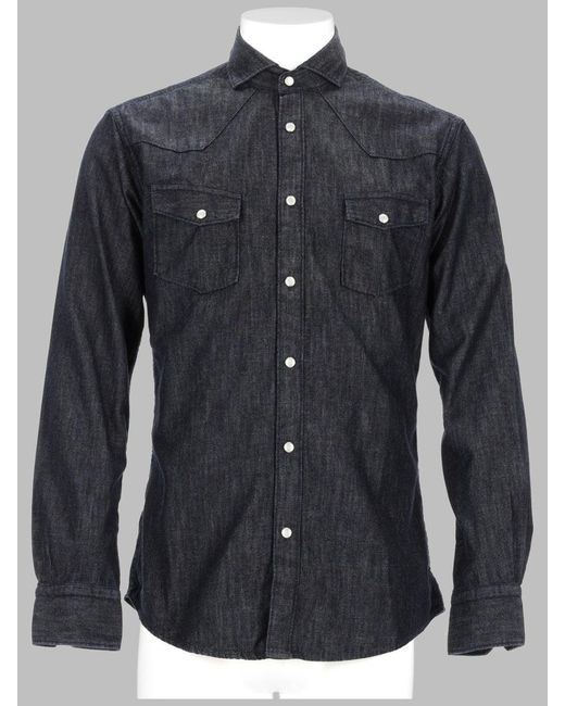 Brian Dales Blue Camicia for men