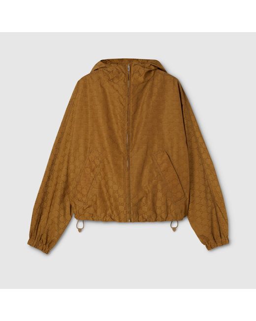 Gucci Brown Mini Fixed Hooded Jacket