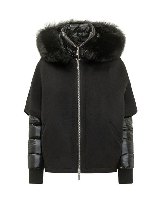 Moorer Black Pegasus Cwr Down Jacket