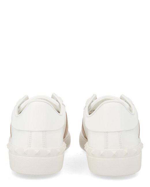 Valentino Garavani White Open Leather Sneakers for men