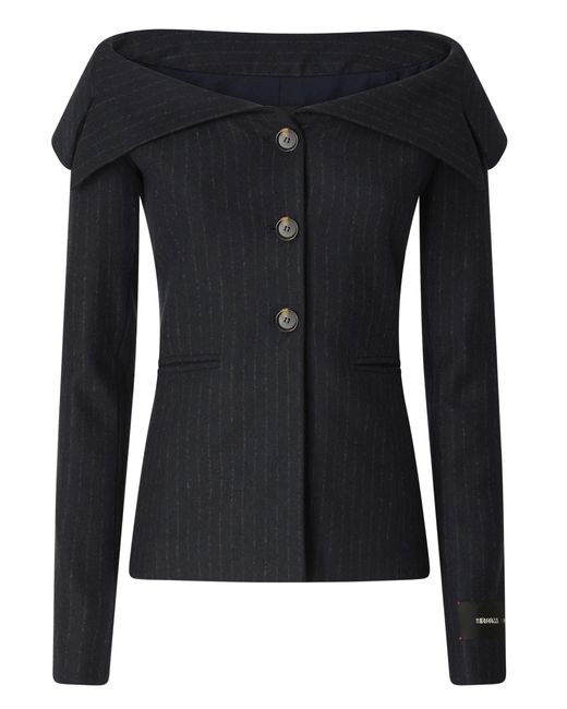 Pinko Black Wool-Blend Stretch Jacket