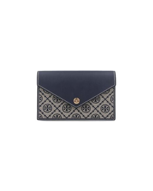 Tory Burch Blue Logo Mini Wallet