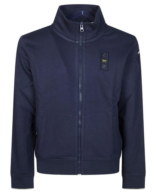 Blauer Blue Full Zip Sweatshirt for men