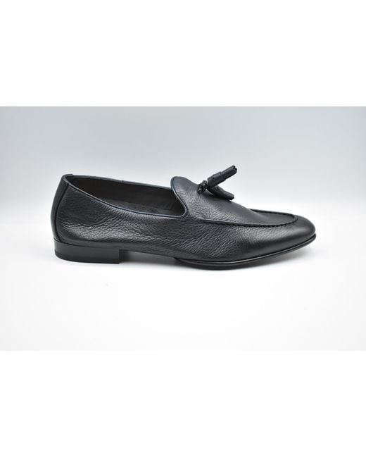 Doucal's Black Comfortable Loafers With Blake Construction for men