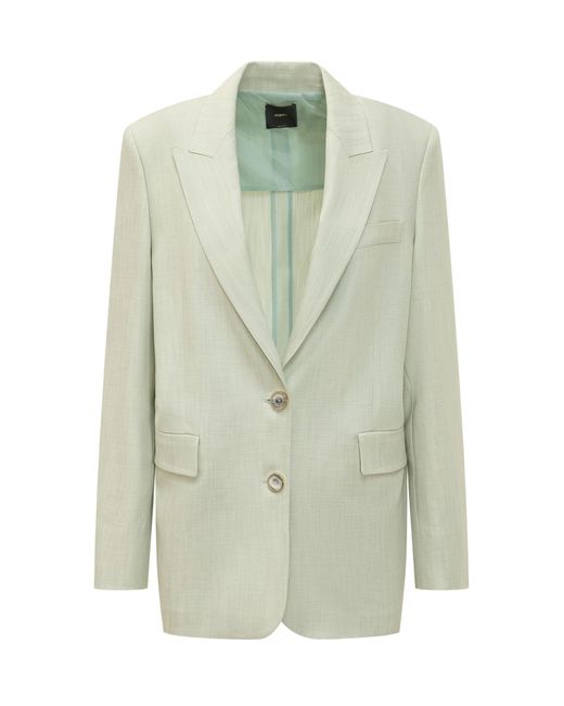 Pinko Green Mini Blazer With Button Front