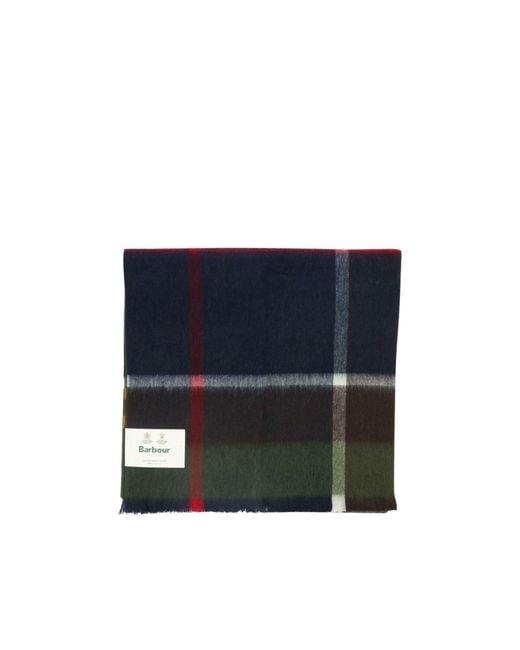 Barbour Blue 100% Wool Scarf for men