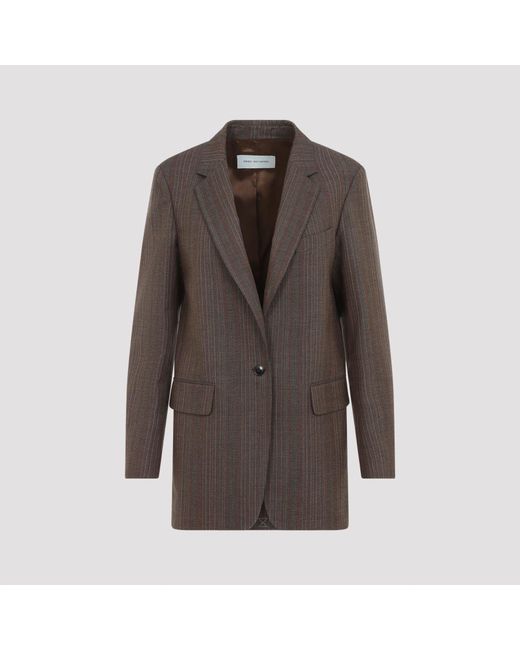 Dries Van Noten Brown Wool Blanchet Jacket
